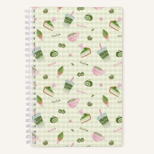 Matcha Lover Green ノートブック (正面)