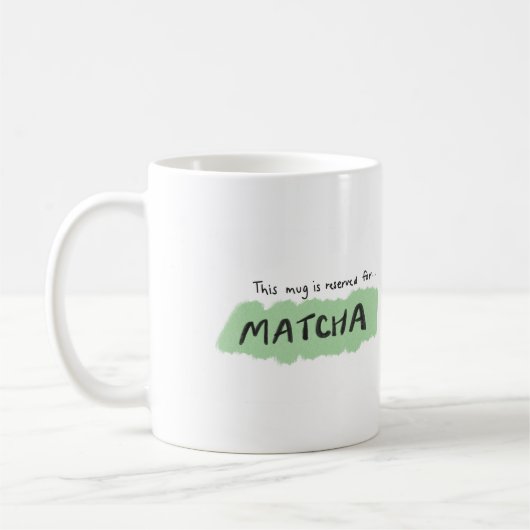 Matcha Lover, Mug Illustration コーヒーマグカップ (左)