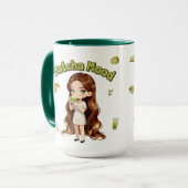 Matcha Mood Aesthetic Design Cute Green Tea Vibes マグカップ (正面左)