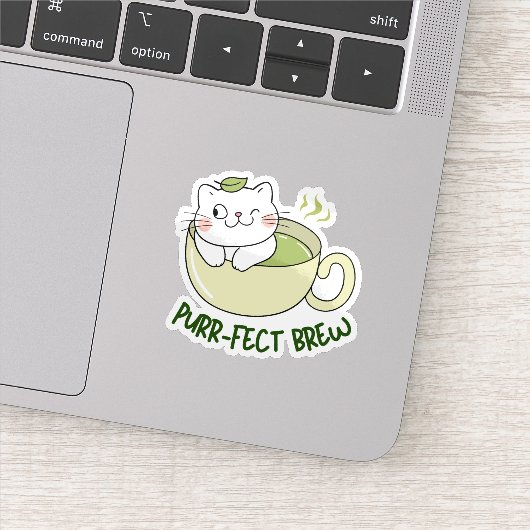 Matcha Purrfect Brew Cat シール (詳細)
