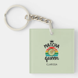 Matcha queen rétro vintage sunset キーホルダー