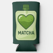 Matcha Serum Pouch with Heart Design スリム缶クーラー (正面)