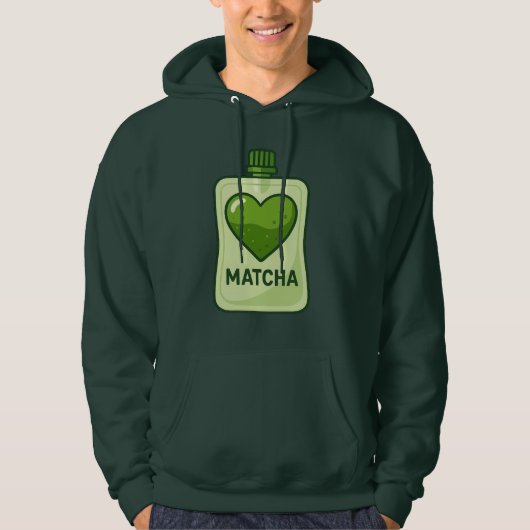 Matcha Serum Pouch with Heart Design パーカ (正面)
