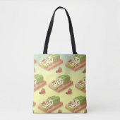 Matcha Swiss Roll: Iron T Green Tea Cake Art トートバッグ (正面)