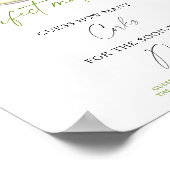 Matcha tea Bridal shower How Many Corks  ポスター (角)