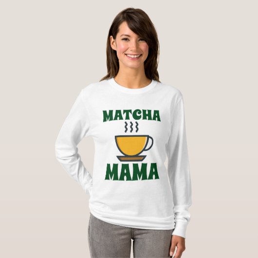 MATCHA (Tea) MAMA MOM Tシャツ (正面フル)