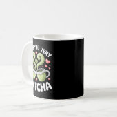 Matcha Tea Quote Green Tea Pun I Like You Very Mat コーヒーマグカップ (正面左)