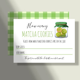 Matcha Theme Party Game Guessing Card プレイスカード