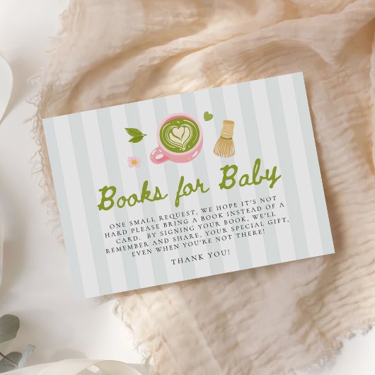 Matcha Themed Books For Baby Shower エンクロージャーカード