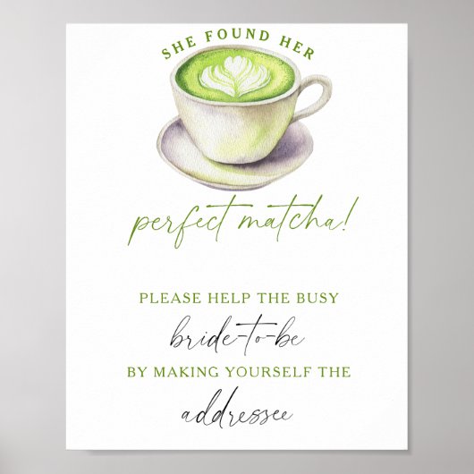 Matcha Wedding Help the busy bride Address ポスター (正面)