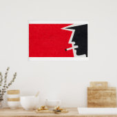 Matchbox Wall Art Vintage Man Smoking Cigarette ポスター (キッチン)