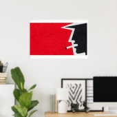 Matchbox Wall Art Vintage Man Smoking Cigarette ポスター (ホームオフィス)