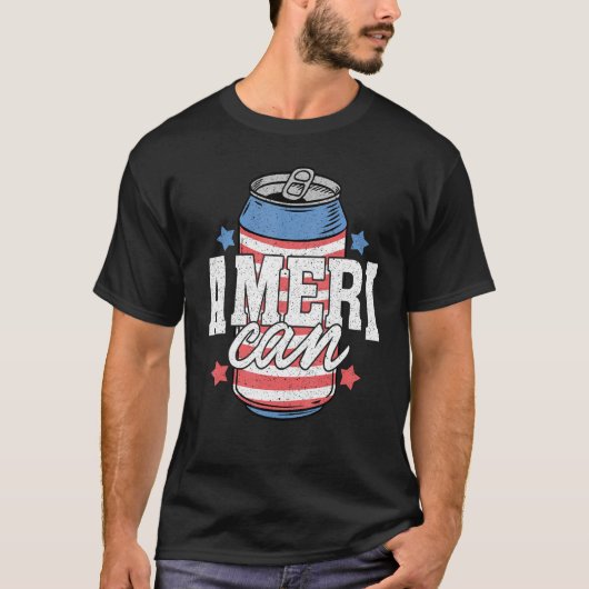 Matching Ameri Can Drink 4th Of July Indepedence D Tシャツ (正面)