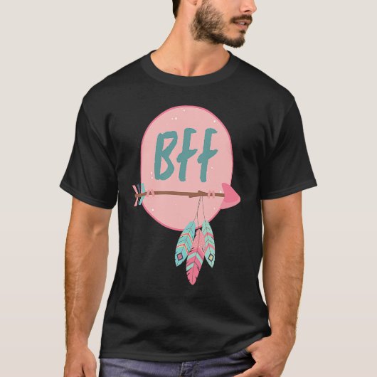 Matching Bff Best Friends Forever Girls Boho Match Tシャツ (正面)