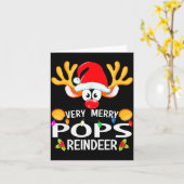 Matching Christmas Very Merry Ps Reindeer  カード (黄色い花)