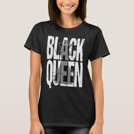 Matching Couple Black History Month Black Queen Ch Tシャツ (正面)