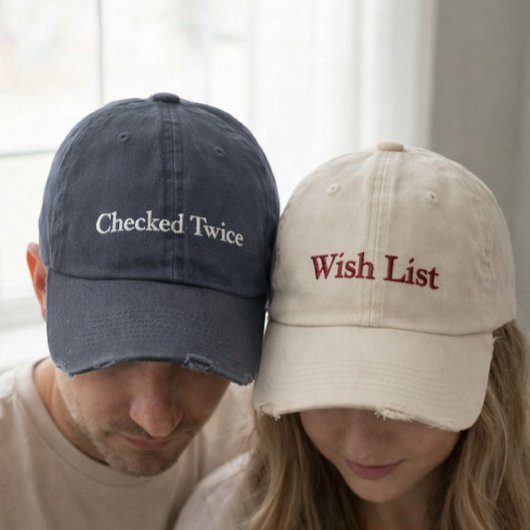 Matching Couple Embroidered Baseball Cap 刺繍入りキャップ