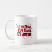 Matching Couple Makes When Apart Long Distance Rel コーヒーマグカップ (左)