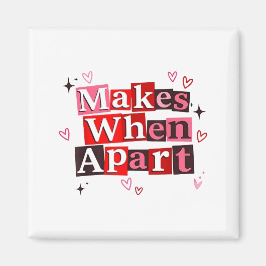 Matching Couple Makes When Apart Long Distance Rel マグネット (正面)