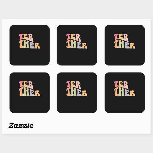 Matching Couples Better Together Best Friends Desi スクエアシール (シート)