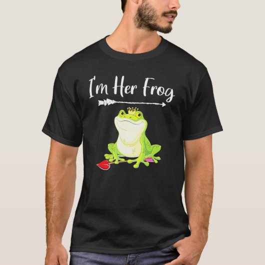 Matching Couples Princess Frog Anniversary Valenti Tシャツ (正面)