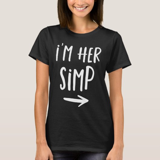 Matching Couples  Valentine's He's My SIMP I'm Her Tシャツ (正面)