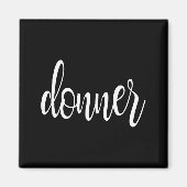 Matching Donner Christmas Text Only Brown Green Re マグネット (正面)