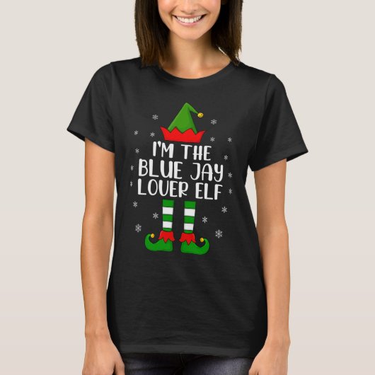 Matching Family おもしろい I'm the Blue Jay Lover小妖精や小人 Tシャツ (正面)