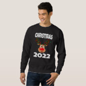 Matching Family Christmas 2022 Cute Reindeer Holid スウェットシャツ (正面フル)