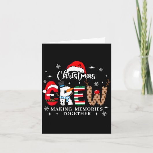 Matching Family Christmas Crew Making Memories Tog カード (正面)