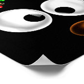 Matching Family Christmas Reindeer Face Christmas  ポスター (角)