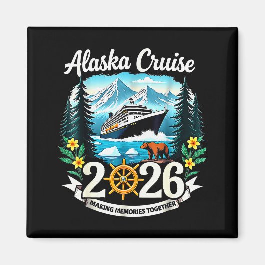 Matching Family Friends And Group Alaska Cruise 20 マグネット (正面)