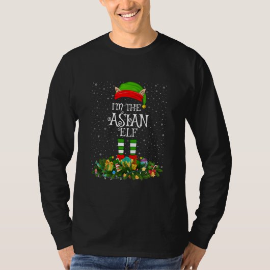 Matching Family Group I'm The Asian Elf Christmas Tシャツ (正面)