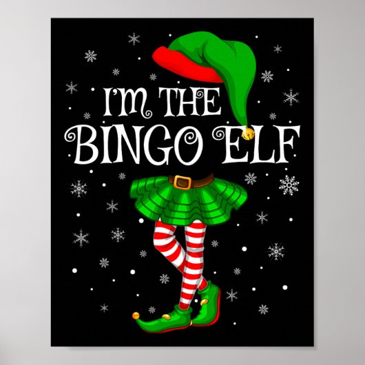 Matching Family Group I'm The Bingo Elf Christmas ポスター (正面)
