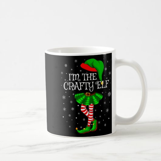 Matching Family Group I'm The Crafty Elf Christmas コーヒーマグカップ (右)