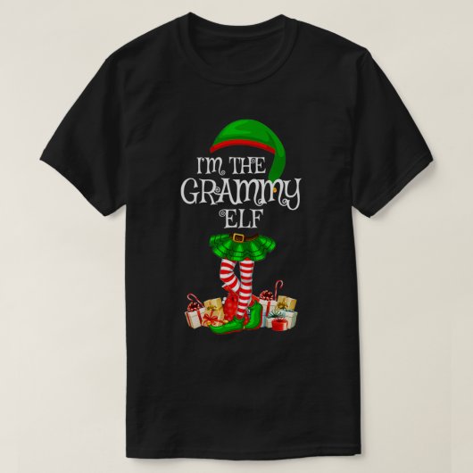 Matching Family Group I'm The Grammy Elf Christmas Tシャツ (デザイン正面)