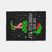 Matching Family Group I'm The Princess Elf Christm フリースブランケット (正面(横))