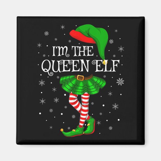 Matching Family Group I'm The Queen Elf Christmas  マグネット (正面)