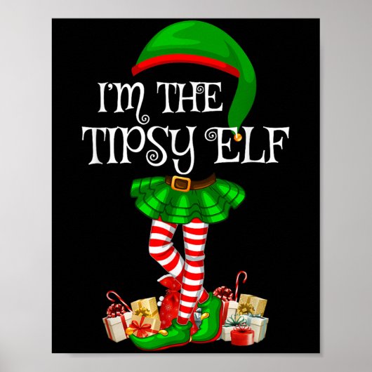 Matching Family Group I'm The Tipsy Elf Christmas  ポスター (正面)