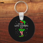 Matching Family Group I'm The Wine Drinking Elf Ch キーホルダー (正面)