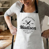 Matching Family Kitchen Aprons with Custom Names  エプロン