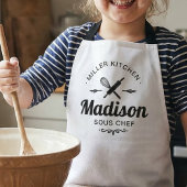 Matching Family Kitchen Aprons with Custom Names  エプロン