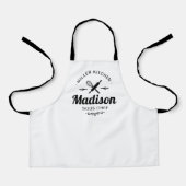 Matching Family Kitchen Aprons with Custom Names  エプロン (正面)