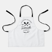 Matching Family Kitchen Aprons with Custom Names a エプロン (正面)