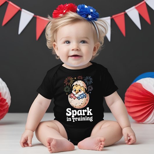 Matching Family of 7月4日Spark in Training ベビーボディスーツ