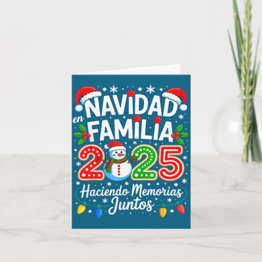 Matching Family Pajamas Navidad En Familia Christm カード (正面)