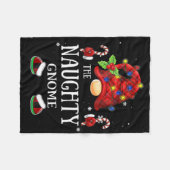 Matching Family The Naughty Gnome Christmas Group  フリースブランケット (正面(横))