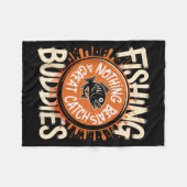 Matching Fishing Buddies Team Fisherman Friends Ch フリースブランケット (正面(横))