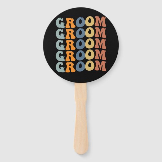 Matching Getting Ready Bride & Groom 結婚's Groom ハンドファン (正面)