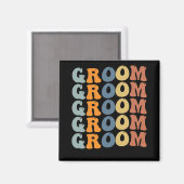 Matching Getting Ready Bride & Groom 結婚's Groom マグネット (正面/裏面)